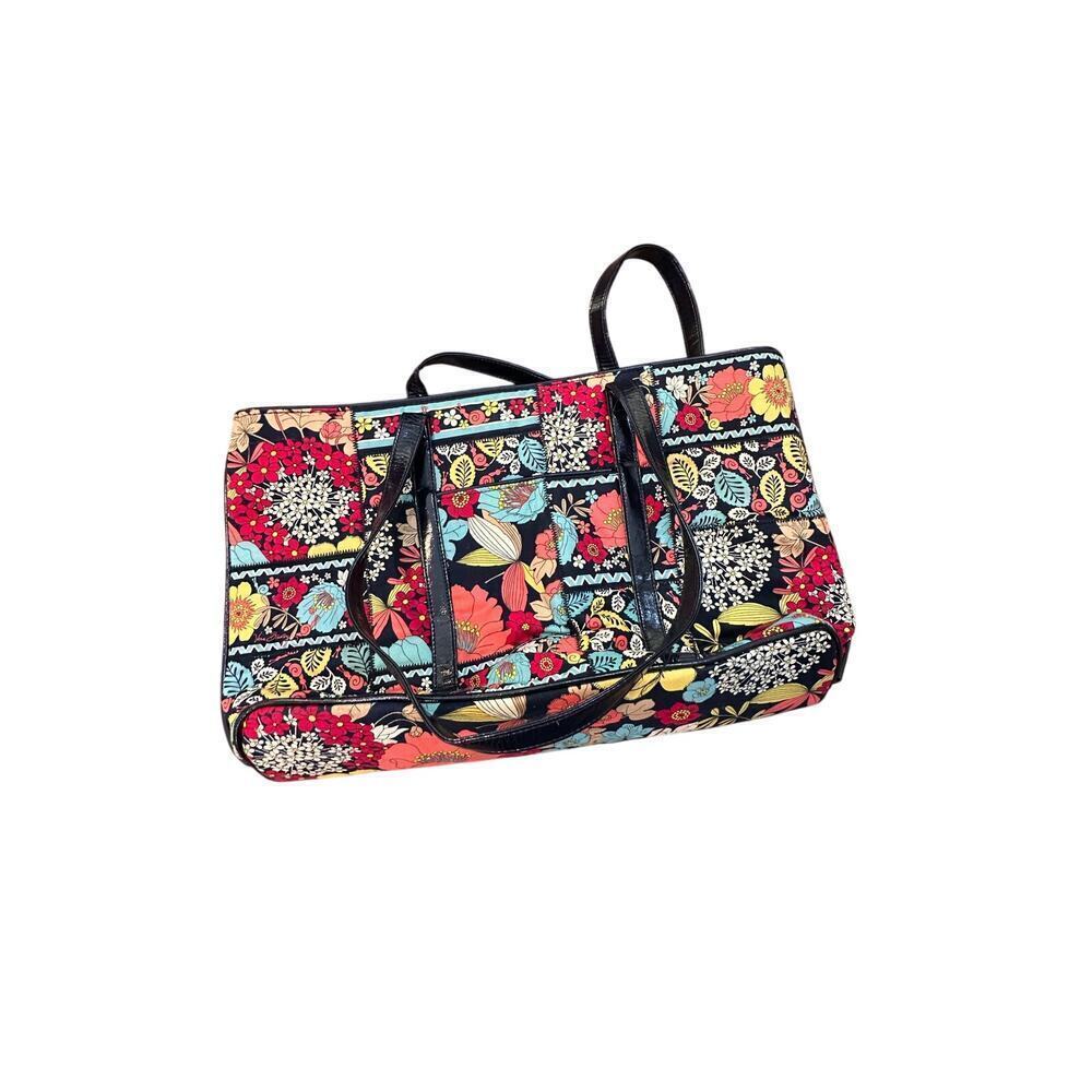 Vera Bradley Women's Multicolor Retired Flower Shower Print Shoulder Bag Purse - Picture 2 of 8